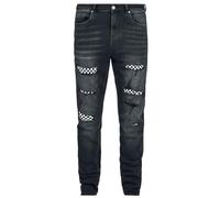 RED by EMP Herren Schwarze Jeans in elastischer Qualität W32L32