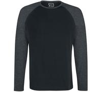RED by EMP Long Raglan Road Langarmshirt schwarz dunkelgrau in 4XL
