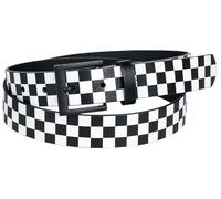 RED by EMP Unisex schwarz-weißer Gürtel mit Schachbrett-Muster 95 cm