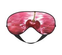 Red Cherries doppelseitige weiche Verdunkelungs-Augenmaske für Nickerchen, Nachtschlaf-Augenmaske