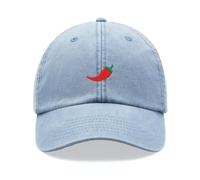 Red Chilli Pepper Baseballkappe Vintage Washed Unisex Dad Hat Verstellbar Vatertag, hellblau, Einheitsgröße