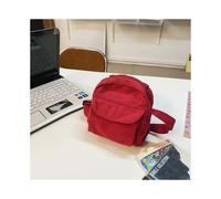 (Red) Fashion Small Canvas Crossbody Bags for Women Mini Shoulder Phone Purse Girl Student Cotton Cloth Mini Female Handbags Flap