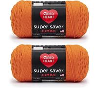 Red Heart E302C.0254P02 Super Saver Jumbo Garn, Kürbis, 2 Pack, 2 Count