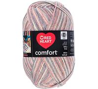RED HEART Comfort Garn rosa und grauer Druck