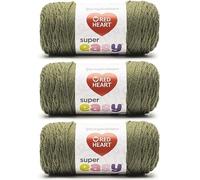 Red Heart Super Easy Moosgarn, Acryl, Nr. 6 Super Bulky, 200 m, Stricken/Häkeln, 3 Stück