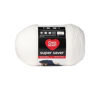 Red Heart Super Saver 1000 g/m² weißes Garn, 1 Packung mit 998 g, 100% Acryl, Nr. 4 Kammgarn (mittel), 1800 m zum Stricken, Häkeln, Basteln und Amigurumi