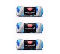 Red Heart Super Saver Garn, 3er-Pack, Calm Stripe, 3-f dig