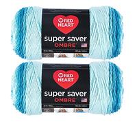 Red Heart Super Saver Jumbo Scuba Ombre Garn - 2 Packungen mit 283 g - Acryl - 4 Medium (Kamm) - 482 Meter - Stricken/Häkeln