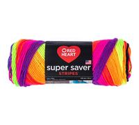 Red Heart Super Saver Yarn-Bright Stripe