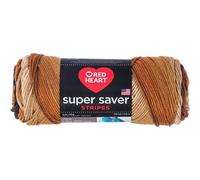 Red Heart Super Saver Yarn-Latte Stripe