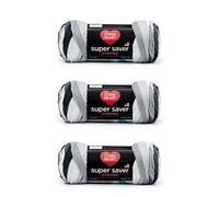 Red Heart Super Saver Zeitungsgarn, gestreift, 141 g, Acryl, 4 Medium (Kamm), 236 Meter, 3 Stück