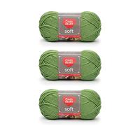 Red Heart Weiches Guacamole-Garn - 3 Packungen mit 141 g - Acryl - 4 Medium (Kammgarn) - 220 Meter - Stricken, Häkeln und Basteln