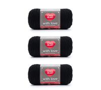 Red Heart with Love Black Yarn - 3 Pack of 198g7oz - Acrylic - 4 Mediu
