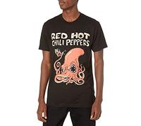 Red Hot Chili Peppers Herren Offizielles Fire Squid T-Shirt, Schwarz, Klein