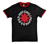 Red Hot Chili Peppers Ringer T Shirt Classic Asterisk Nue offiziell Unisex L
