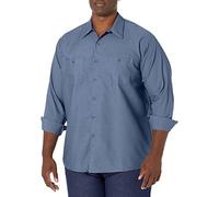 Red Kap Herren Men's Industrial Work Shirt, Regular Fit, Long Sleeve Button-Down-Arbeitshemd, Postman Blau, XXX-Large Hoch