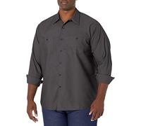 Red Kap Herren Men's Long Sleeve Industrial Work Shirt Button-Down-Arbeitshemd, Dunkelgrau, XL/Tall