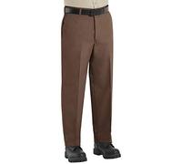 Red Kap Knitterfreie Herren-Arbeitshose, Normale Passform, Twill-Mischgewebe, Braun, 48W / 30L
