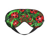 Red Ladybug doppelseitige weiche Verdunkelungs-Augenmaske, Entspannung, Nulldruck, Nachtschlaf-Augenmaske