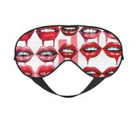 Red Lips Collection doppelseitige weiche Verdunkelungs-Augenmaske, Entspannung, Nulldruck, Nachtschlaf-Augenmaske