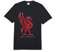 Red Liverpool England Est. 1207 Colossal Liverbird Aged Comfort Colors Adult Heavyweight T-Shirt