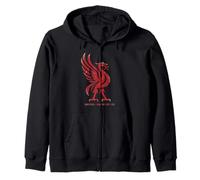 Red Liverpool England Est. 1207 Colossal Liverbird Aged Kapuzenjacke
