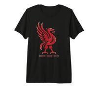 Red Liverpool England Est. 1207 Colossal Liverbird Aged Premium T-Shirt