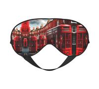 Red London Street doppelseitige weiche Verdunkelungs-Augenmaske, Entspannung, Nulldruck, Nachtschlaf-Augenmaske