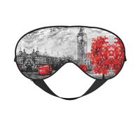 Red London Street doppelseitige weiche Verdunkelungs-Augenmaske, Nickerchen-Augenmaske, Nachtschlaf-Augenmaske
