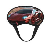 Red Race Car Schlafmaske für Seitenschläfer, Verdunkelungs-Augenmaske für Damen und Herren, Nulldruck-Schlafmasken, weiche, atmungsaktive Augenabdeckung, bequeme Augenbinde, Lidschatten für