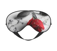 Red Rose doppelseitige weiche Verdunkelungs-Augenmaske, Entspannung, Nulldruck, Nachtschlaf-Augenmaske