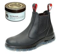 Redback UBBK Chelsea Boots aus Australien - Unisex + Lederpflege - Schwarz - UK 13.0 / EU 48.0