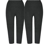 REDBEST Single-Jersey Damen-Capri-Leggings im 2er-Pack 48 / 50 anthrazit meliert