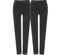 REDBEST Single-Jersey Damen-Leggings lang im 2er-Pack 44 / 46 anthrazit meliert