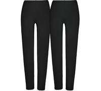 REDBEST Single-Jersey Damen-Leggings lang im 2er-Pack 48 / 50 schwarz