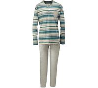 REDBEST Single-Jersey Herren-Schlafanzug 58 petrol/grau meliert