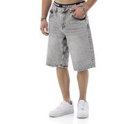 Redbridge Baggy Jeans Shorts Herren - Denim Shorts weit im 90s Used Look, Lässige Bermuda Shorts aus Baumwolle, Oversized Streetwear Sommer