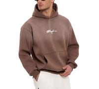 Redbridge by Spruce Oversize Hoodie Kapuzenpullover mit Print und Kängurutasche Lässiger Sweat Hoodie im Relaxed Fit Braun S