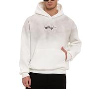 Redbridge by Spruce Oversize Hoodie Kapuzenpullover mit Print und Kängurutasche Lässiger Sweat Hoodie im Relaxed Fit Weiß M