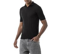 Redbridge by Tarz Cool - Strick-Poloshirt mit Zopfmuster - Kurzarm, Polokragen, Slim Fit für Elegante Casual-Looks