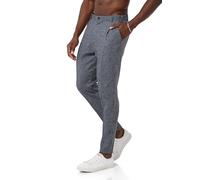 Redbridge Chino-Hose für Herren Freizeithose kariert mit Gummibund Jogg-Pants Casual Schwarz-Weiss M