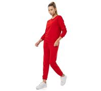 Redbridge Damen Freizeitanzug Jogginganzug Hose Sweatshirt Premium Basic Rot M