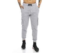 Redbridge Herren Cargo Jogginghose Hose Sweat-Pants Premium Silver-Skull Grau XL