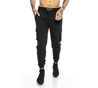 Redbridge Herren Cargo Jogginghose Hose Sweat-Pants Premium Silver-Skull Schwarz XL