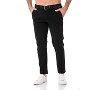 Redbridge Herren Chino-Hose mit Gürtel Bequeme Freizeit- und Businesshose