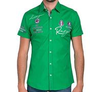 Redbridge Herren Freizeithemd R-2122 Slim-Fit M Grün Green