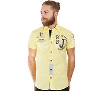 Redbridge Herren Hemd Professionel Design Regular Fit Kurzarm Freizeithemd M Gelb - Yellow