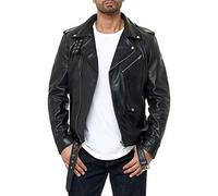 Red Bridge Herren Jacke Bikerjacke Lederjacke Brando Echtleder Schwarz XL