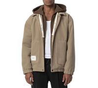 Redbridge Herren Jacke Cord mit Kapuze doppelten Verschluss Camel L