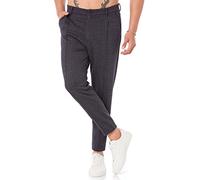 Redbridge Herren Jogginghose im Chino Hosen Style Jogger Hose Freizeithose kariert M Anthrazit